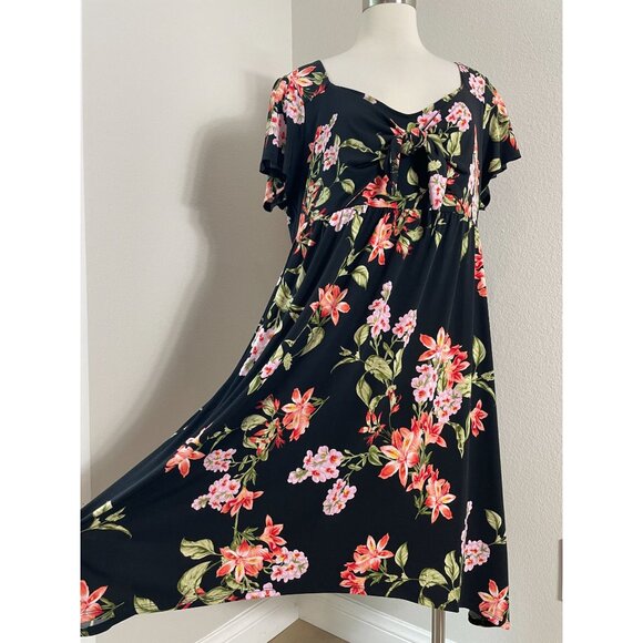 NEW Tommy Bahama Womens XL Petal Of Honor Dress Floral UPF 30 Wrinkle Resistant - Picture 4 of 16